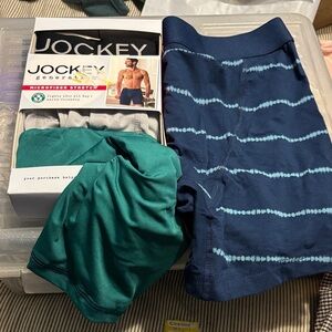 Jockey Men's gray and Teal Boxer Briefs size small